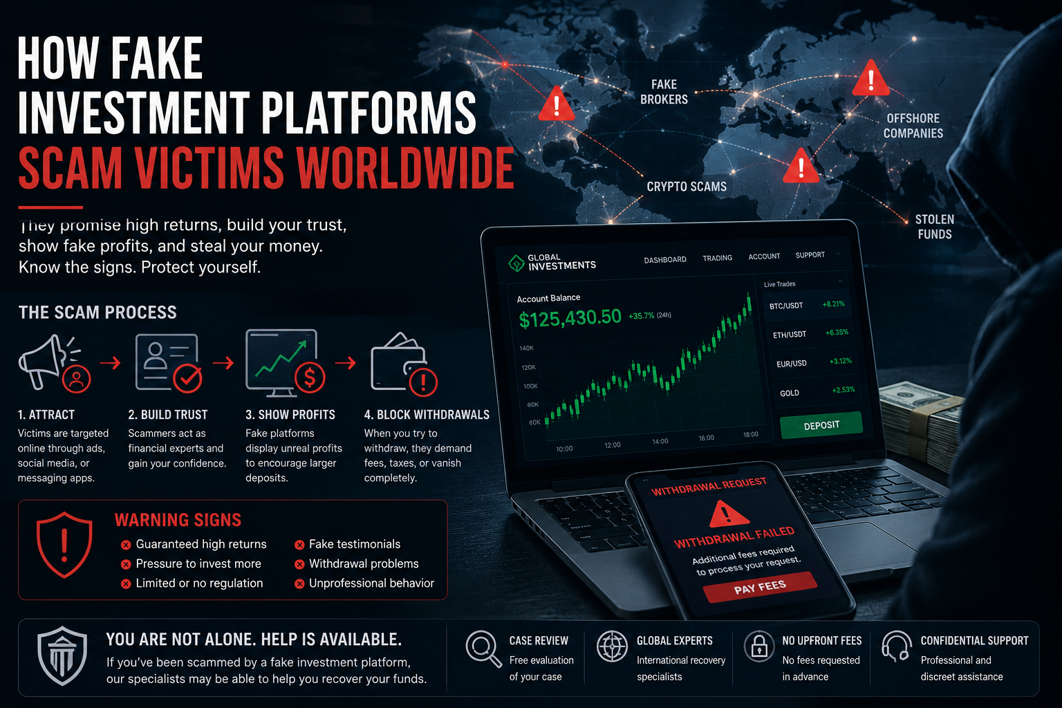 How Fake Investment Platforms Scam Victims Worldwide